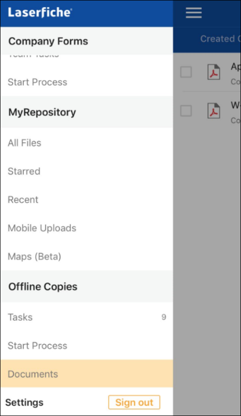Offline Copies of Documents
