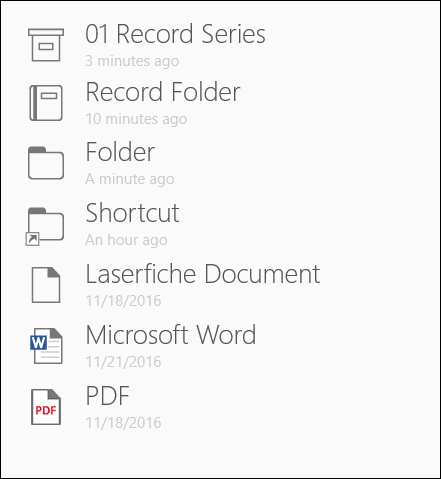 Types of Entries