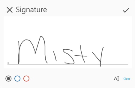 Signature box