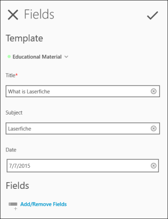 Fields and Templates