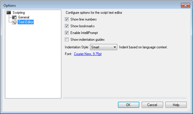 Scripting Options