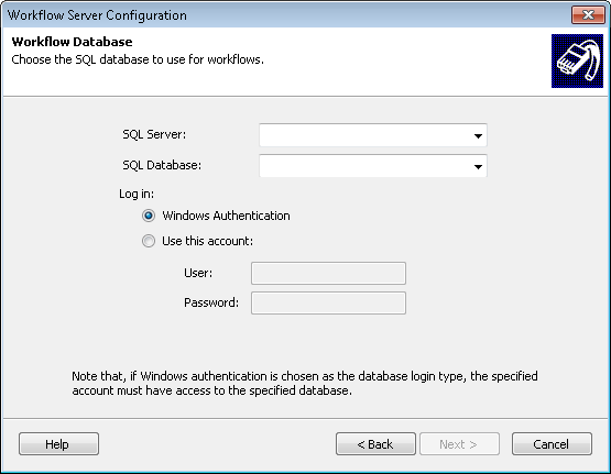 Configuring the Workflow Server